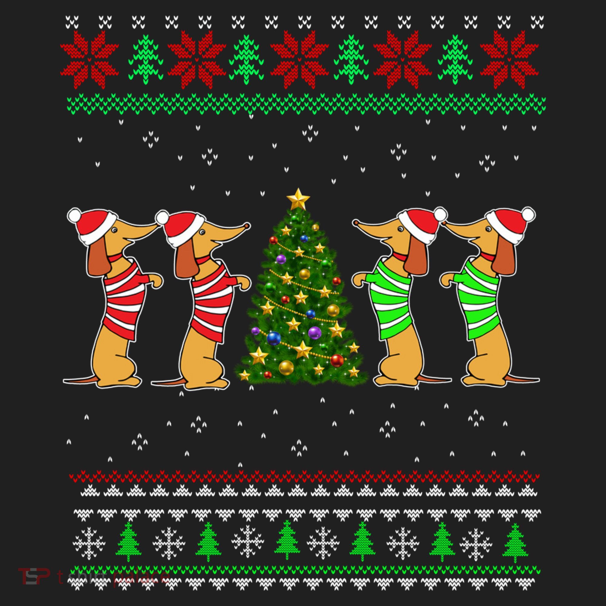 Dachshund Dog Christmas Ugly Sweater Dachshund Xmas Gift Tumbler