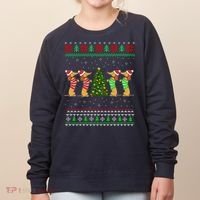 Dachshund Dog Christmas Ugly Sweater Dachshund Xmas Gift Women's Sweatshirt thumb 0