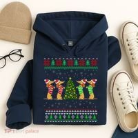 Dachshund Dog Christmas Ugly Sweater Dachshund Xmas Gift Hoodie thumb 4