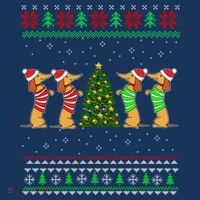 Dachshund Dog Christmas Ugly Sweater Dachshund Xmas Gift Hoodie thumb 7