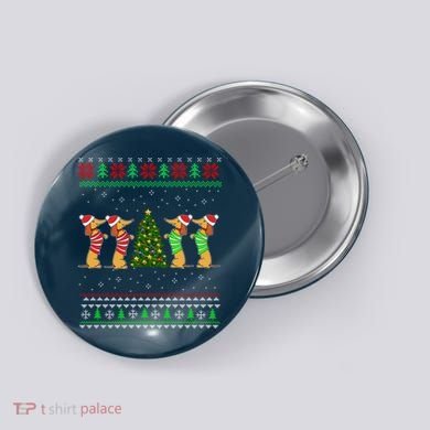 Dachshund Dog Christmas Ugly Sweater Dachshund Xmas Gift Button