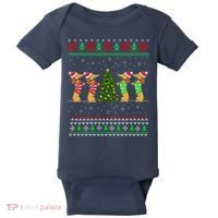 Dachshund Dog Christmas Ugly Sweater Dachshund Xmas Gift Baby Bodysuit thumb 0