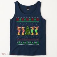 Dachshund Dog Christmas Ugly Sweater Dachshund Xmas Gift Tank Top thumb 2