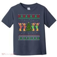 Dachshund Dog Christmas Ugly Sweater Dachshund Xmas Gift Toddler T-Shirt thumb 0
