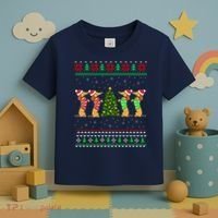 Dachshund Dog Christmas Ugly Sweater Dachshund Xmas Gift Toddler T-Shirt thumb 3