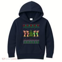 Dachshund Dog Christmas Ugly Sweater Dachshund Xmas Gift Kids Hoodie thumb 0