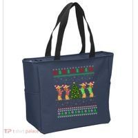Dachshund Dog Christmas Ugly Sweater Dachshund Xmas Gift Tote Bag thumb 2