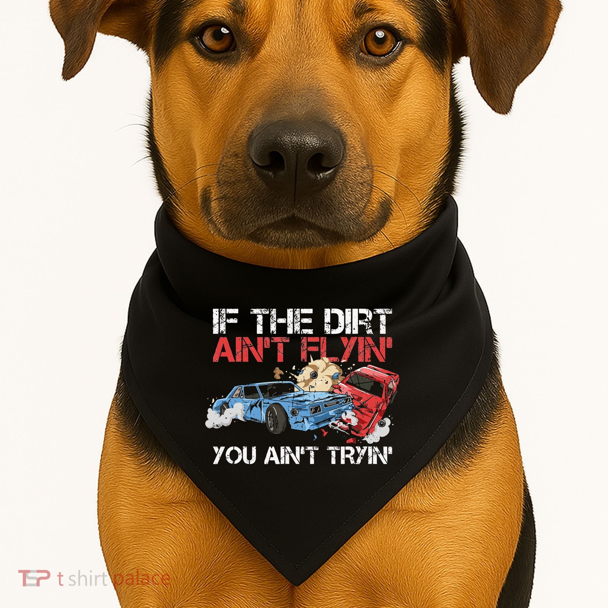 Demolition Derby Cars Quote for a Demolition Derby Driver USA-Made Doggie Bandana