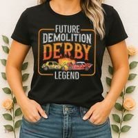 Demolition Derby Cars Quote For A Future Demo Derby Driver Women's T-Shirt thumb 2