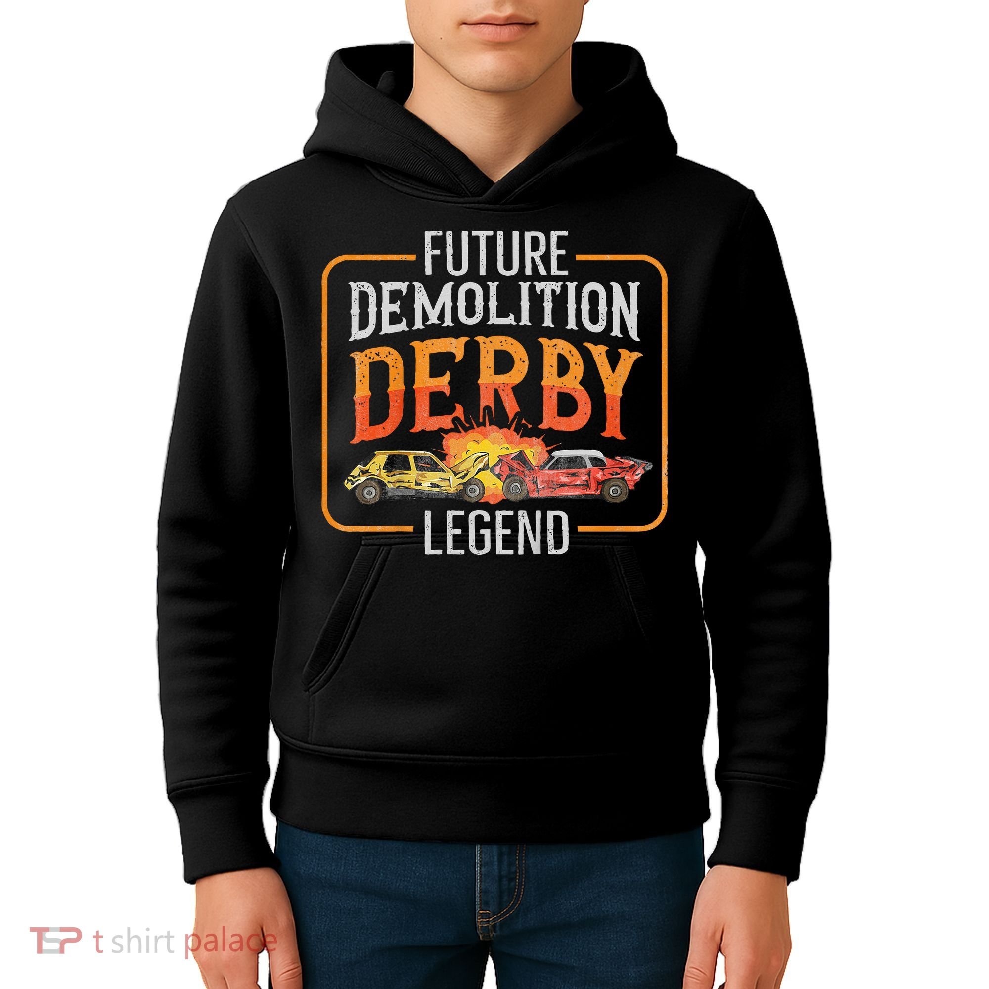 Demolition Derby Cars Quote For A Future Demo Derby Driver Kids Hoodie
