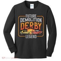 Demolition Derby Cars Quote For A Future Demo Derby Driver Kids Long Sleeve Shirt thumb 0