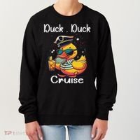 Duck Duck Cruise Funny Family Cruising Matching Squad Women's Sweatshirt thumb 0
