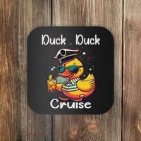 Duck Duck Cruise Funny Family Cruising Matching Squad Coaster thumb 0