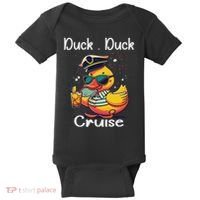 Duck Duck Cruise Funny Family Cruising Matching Squad Baby Bodysuit thumb 0