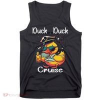 Duck Duck Cruise Funny Family Cruising Matching Squad Tank Top thumb 0