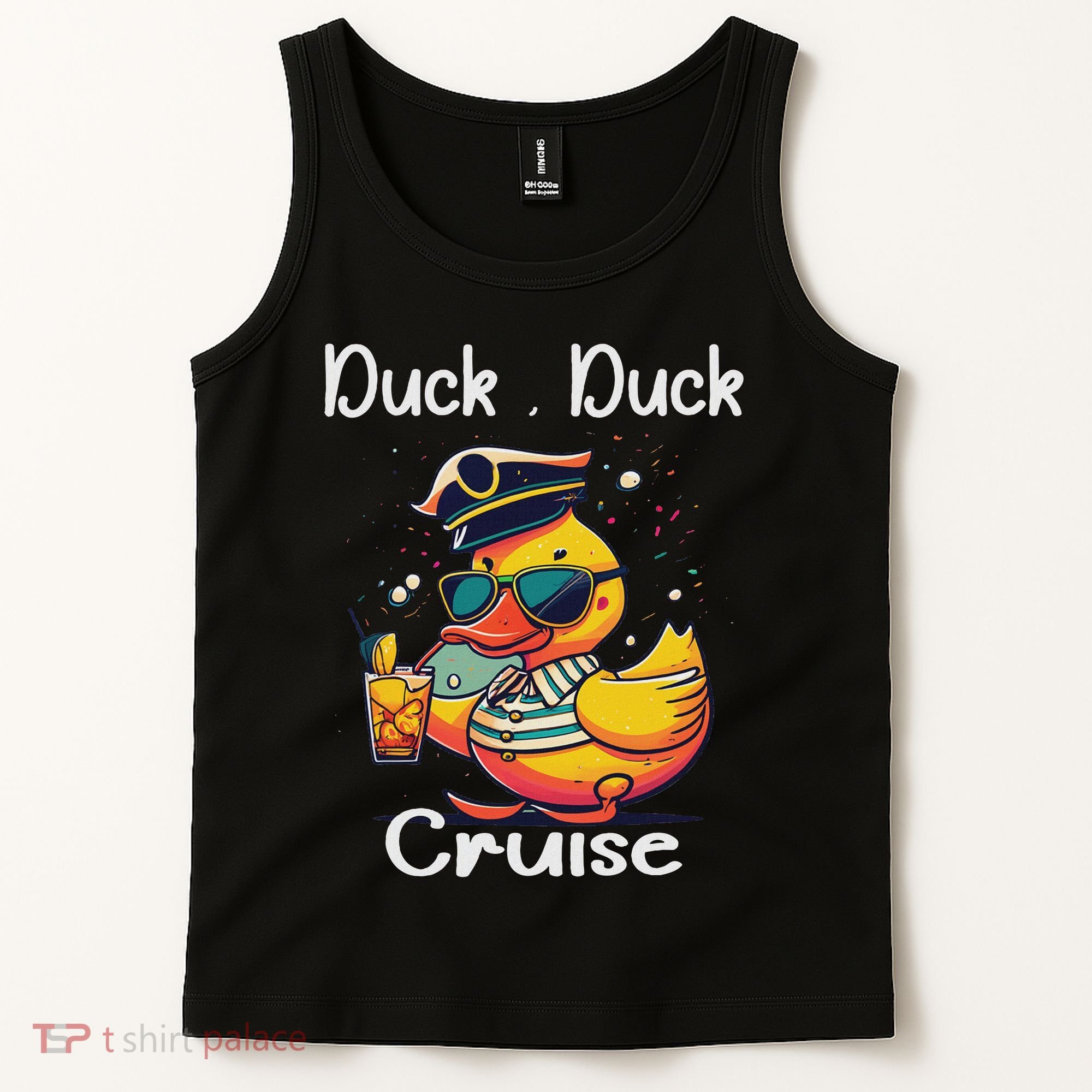 Duck Duck Cruise Funny Family Cruising Matching Squad Tank Top