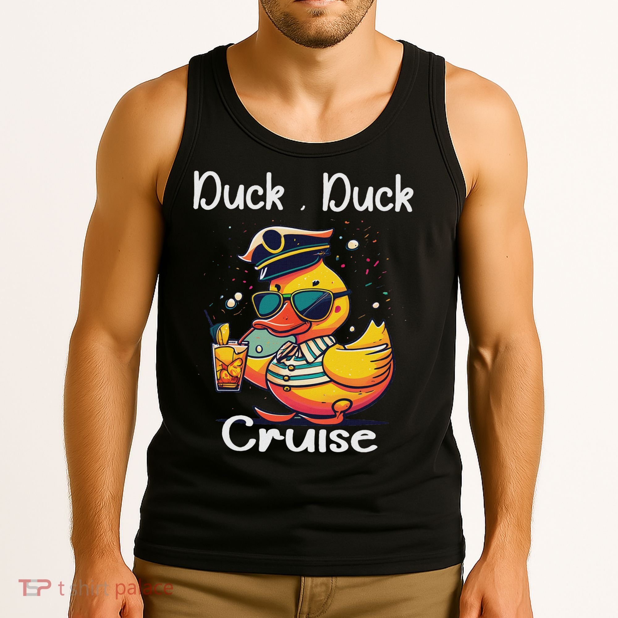 Duck Duck Cruise Funny Family Cruising Matching Squad Tank Top