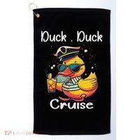 Duck Duck Cruise Funny Family Cruising Matching Squad Golf Towel thumb 0