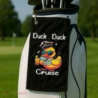 Duck Duck Cruise Funny Family Cruising Matching Squad Golf Towel thumb 2
