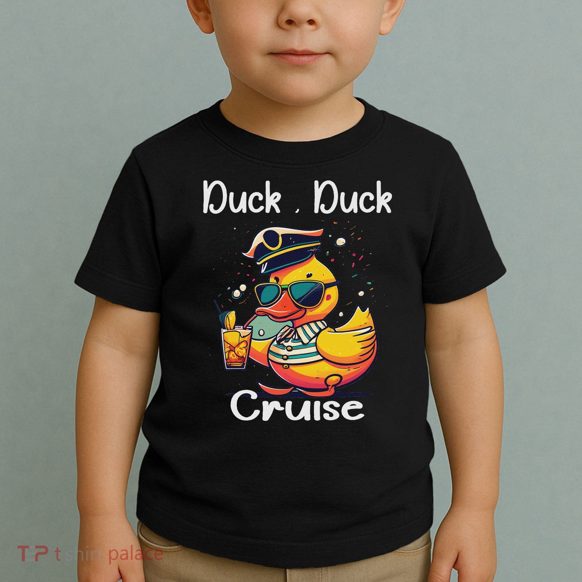 Duck Duck Cruise Funny Family Cruising Matching Squad Toddler T-Shirt