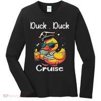 Duck Duck Cruise Funny Family Cruising Matching Squad Women's Long Sleeve Shirt thumb 0