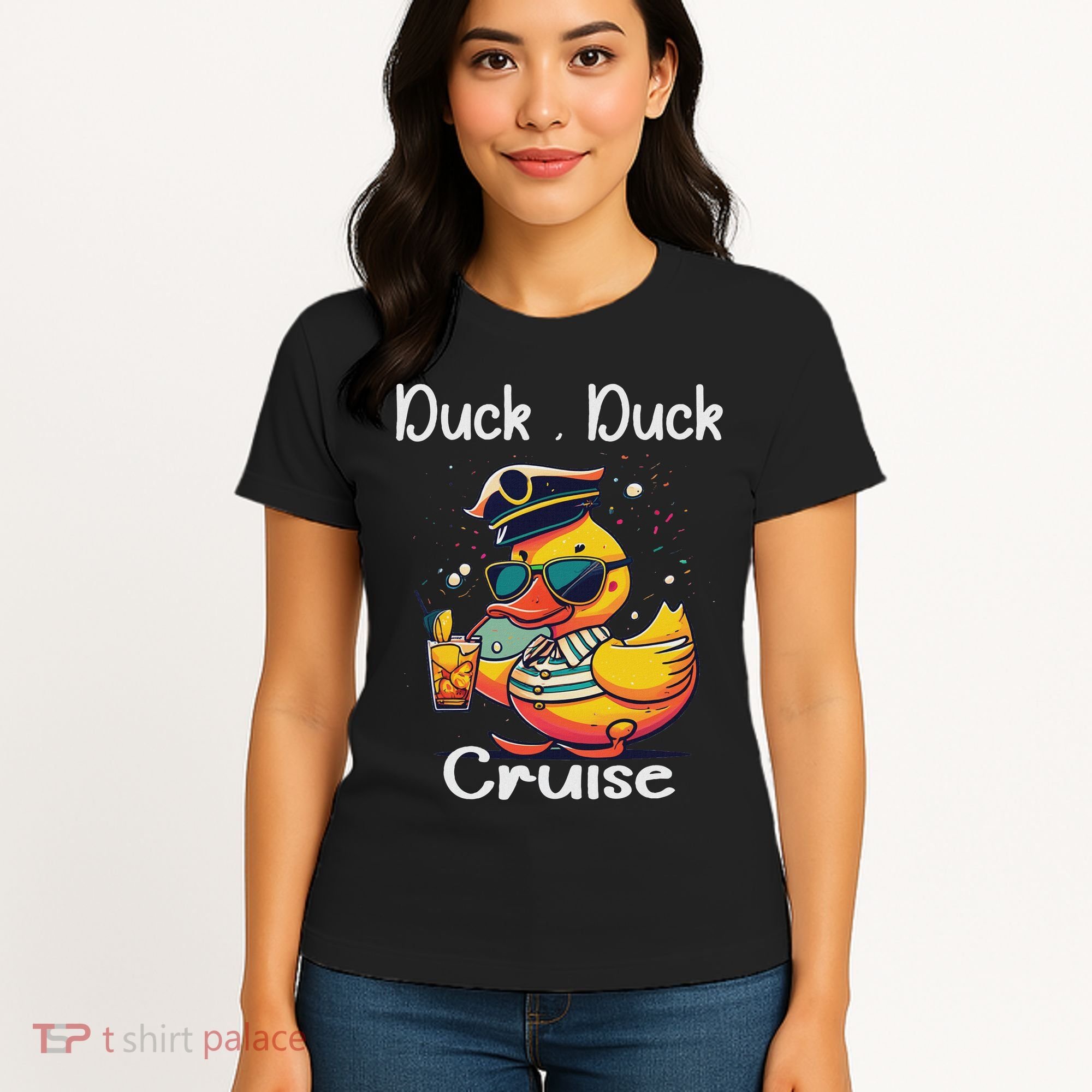 Duck Duck Cruise Funny Family Cruising Matching Squad Women's T-Shirt