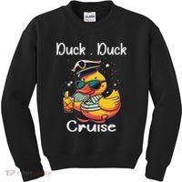 Duck Duck Cruise Funny Family Cruising Matching Squad Kids Sweatshirt thumb 0