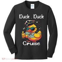 Duck Duck Cruise Funny Family Cruising Matching Squad Kids Long Sleeve Shirt thumb 0
