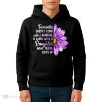 Dementia Doesn't Come With a Manual It Comes With a Daughter Kids Hoodie thumb 4