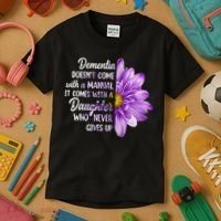 Dementia Doesn't Come With a Manual It Comes With a Daughter Kids T-Shirt thumb 3