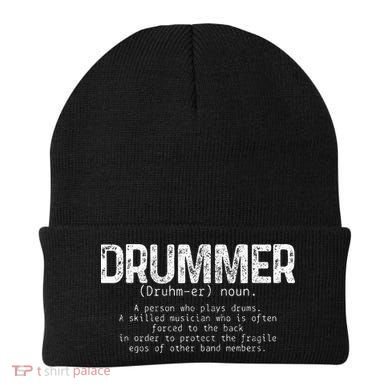 Drummer Definition Drums Drumming Funny Drummer Beanie