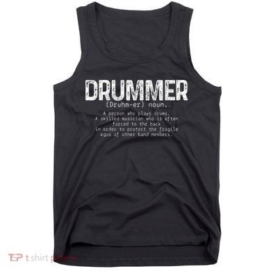 Drummer Definition Drums Drumming Funny Drummer Tank Top