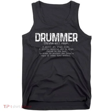 Drummer Definition Drums Drumming Funny Drummer Tank Top