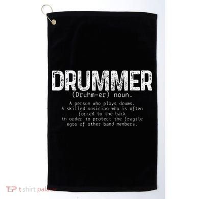 Drummer Definition Drums Drumming Funny Drummer Golf Towel