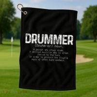 Drummer Definition Drums Drumming Funny Drummer Golf Towel thumb 1