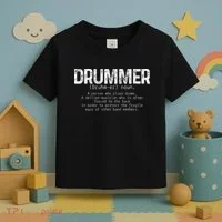 Drummer Definition Drums Drumming Funny Drummer Toddler T-Shirt thumb 3