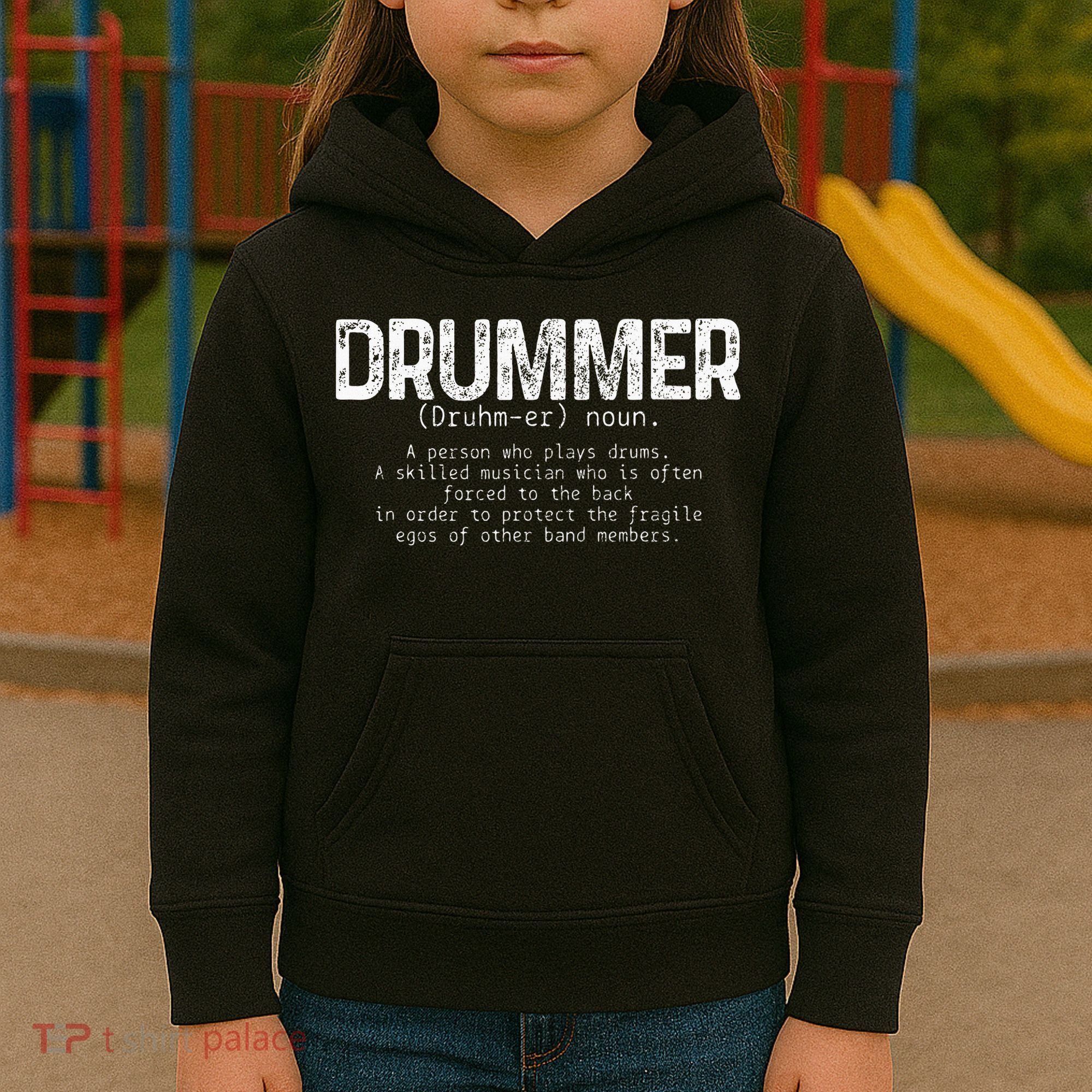Drummer Definition Drums Drumming Funny Drummer Kids Hoodie