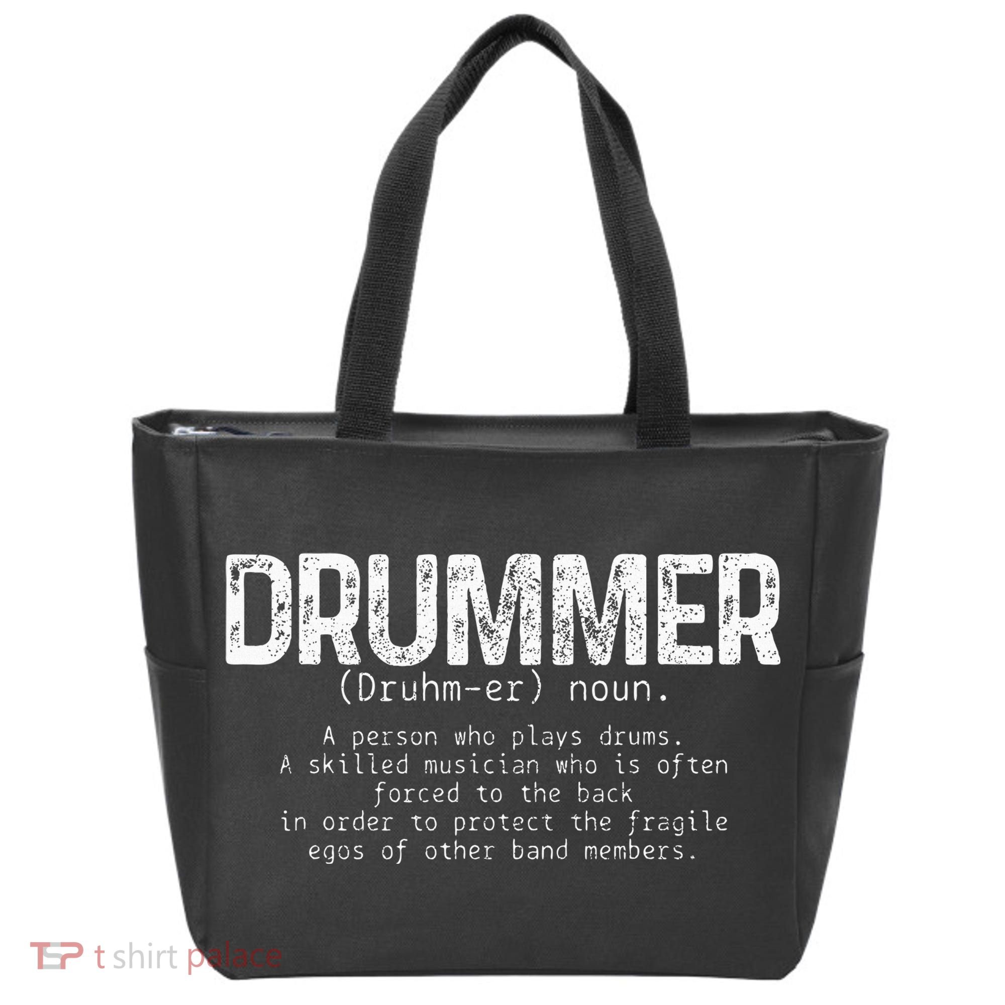 Drummer Definition Drums Drumming Funny Drummer Tote Bag
