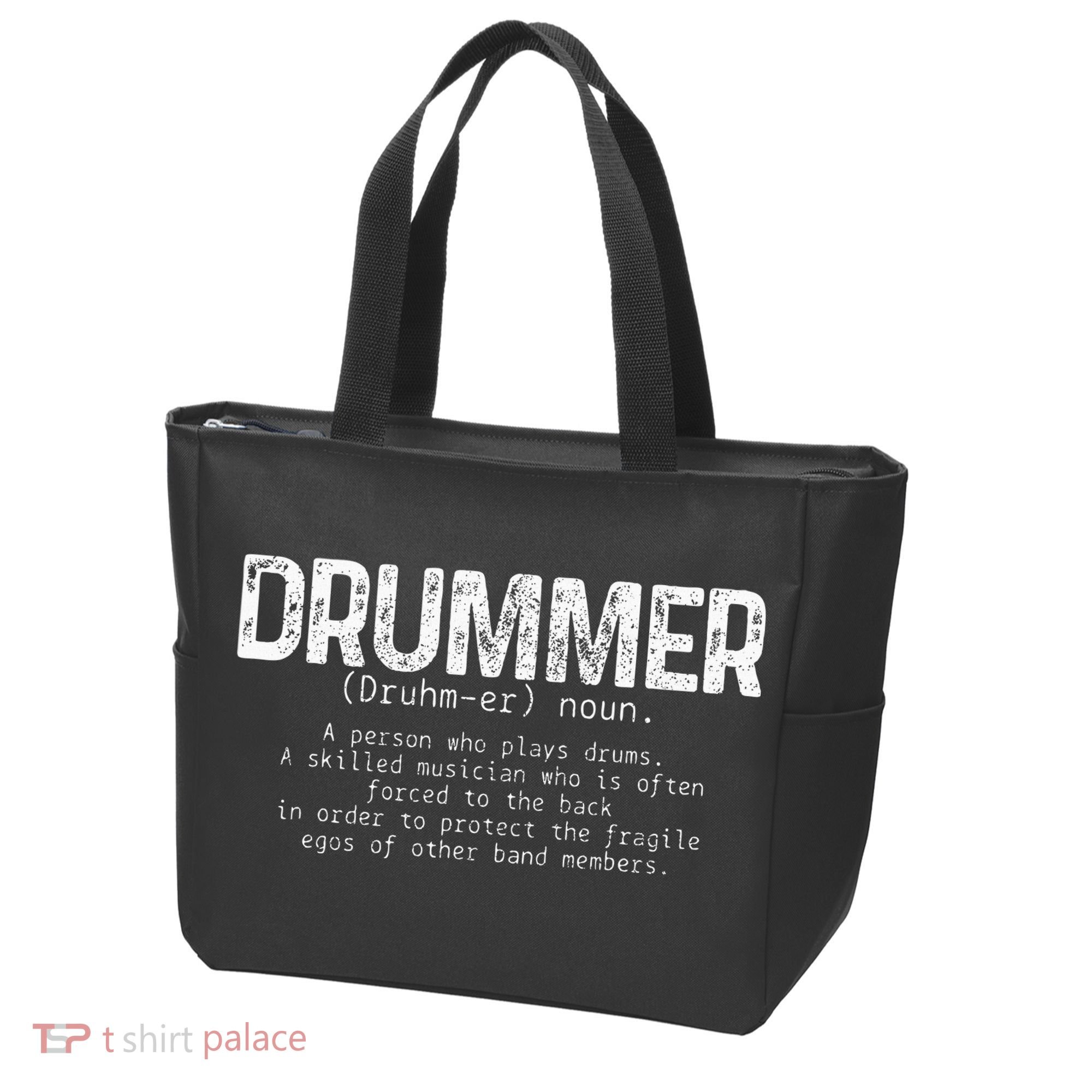 Drummer Definition Drums Drumming Funny Drummer Tote Bag