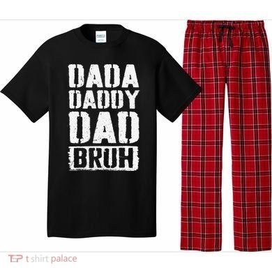 Dada Daddy Dad Bruh Vintage Funny Fathers Day Dad Father Pajama Set