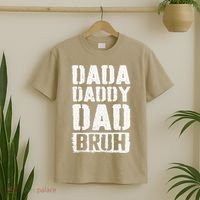 Dada Daddy Dad Bruh Vintage Funny Fathers Day Dad Father T-Shirt thumb 2