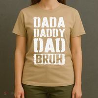 Dada Daddy Dad Bruh Vintage Funny Fathers Day Dad Father T-Shirt thumb 4