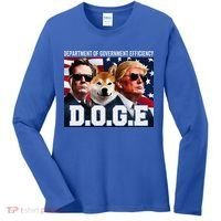 D.O.G.E Doge Department Of Government Efficiency Women's Long Sleeve Shirt thumb 0