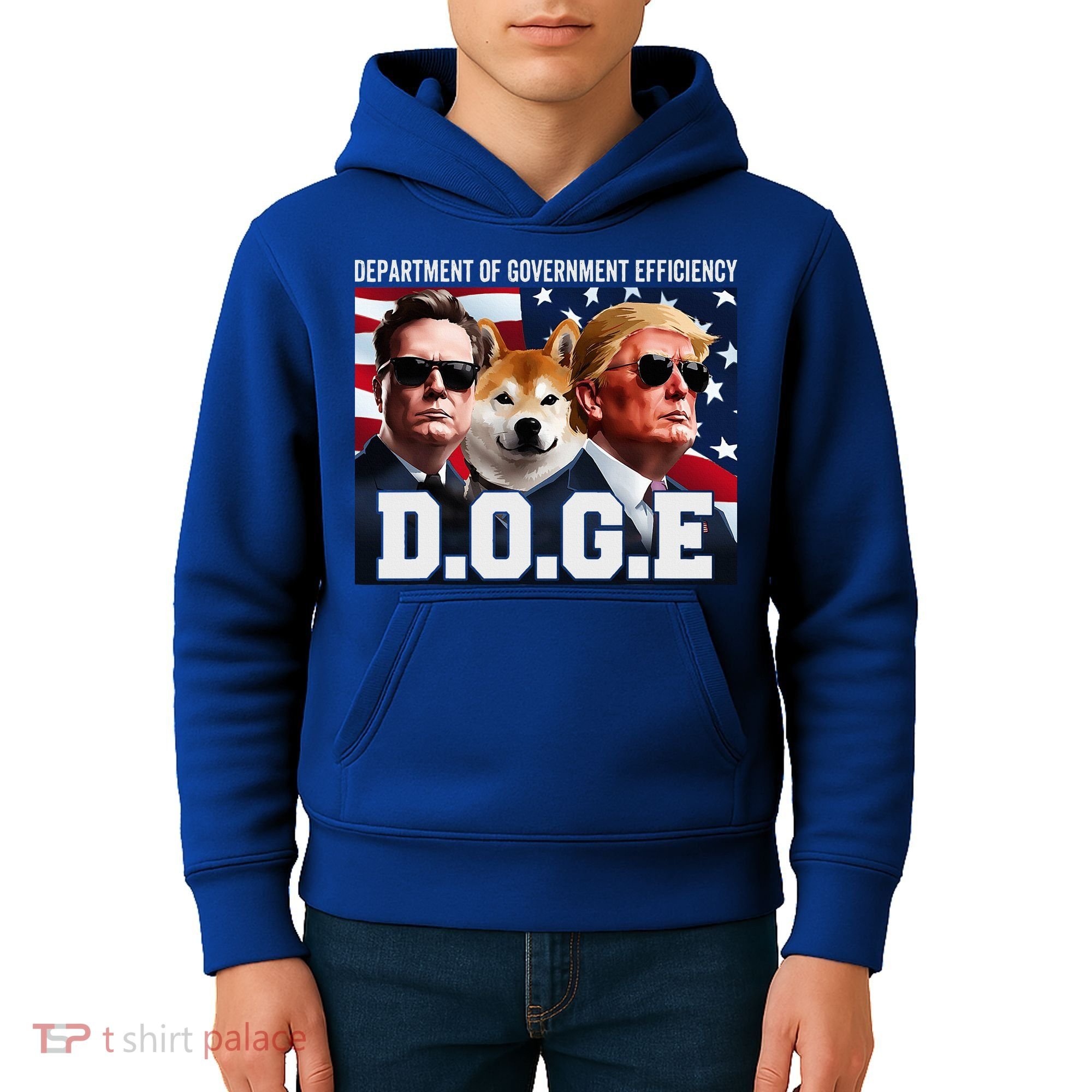 D.O.G.E Doge Department Of Government Efficiency Kids Hoodie