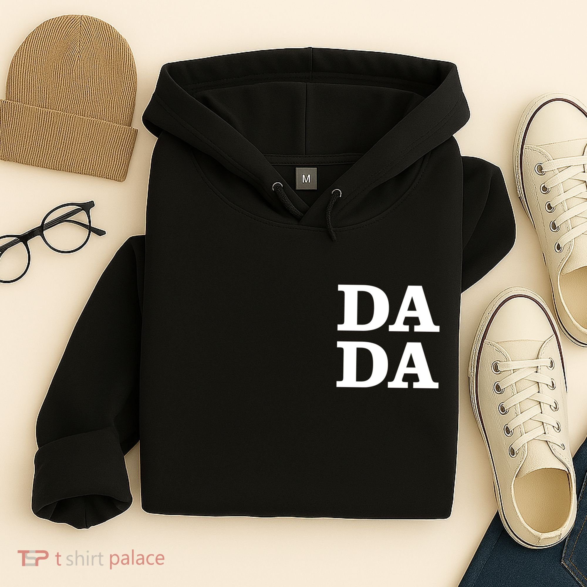 Da Da Dad Pocket Logo Fathers Day Hoodie