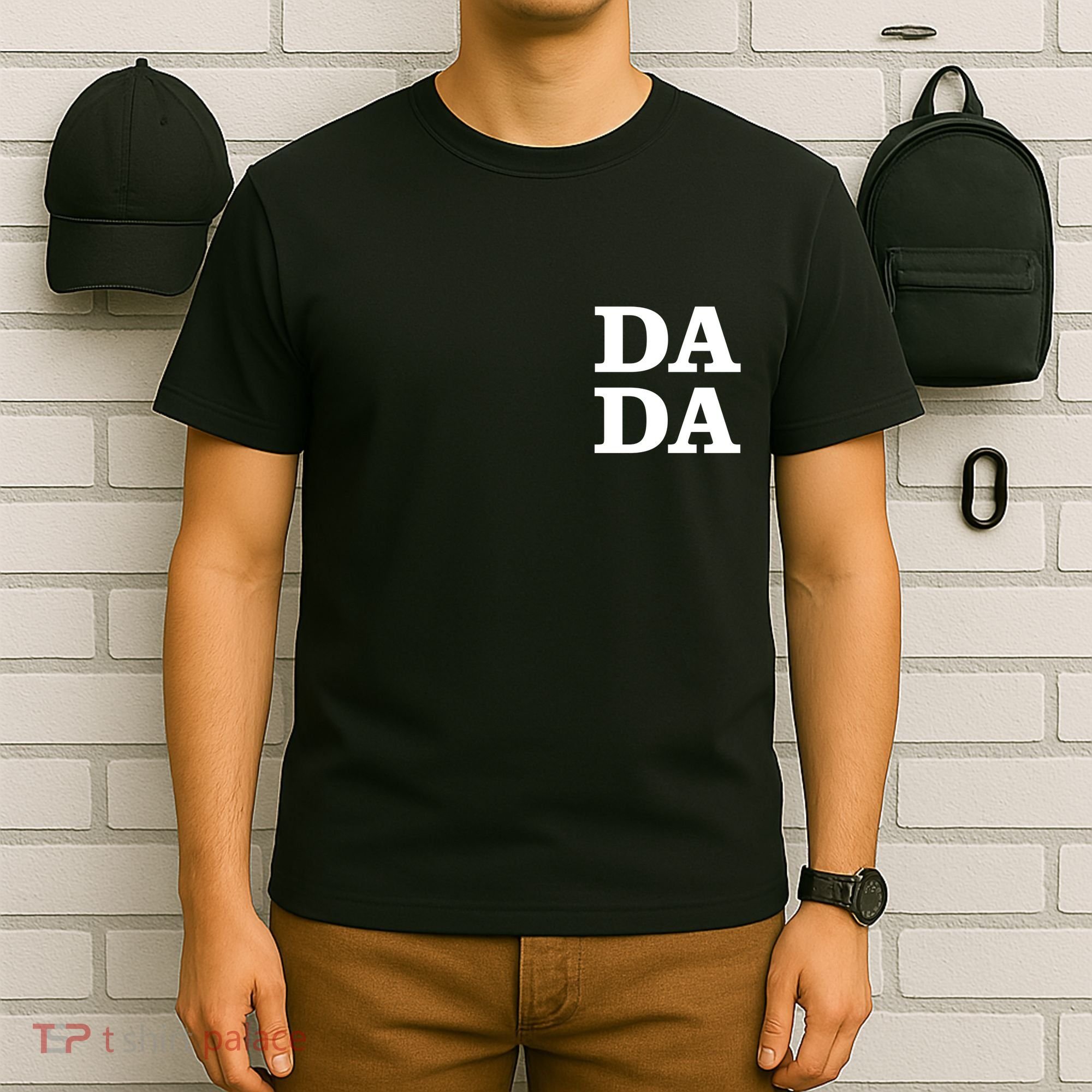 Da Da Dad Pocket Logo Fathers Day T-Shirt