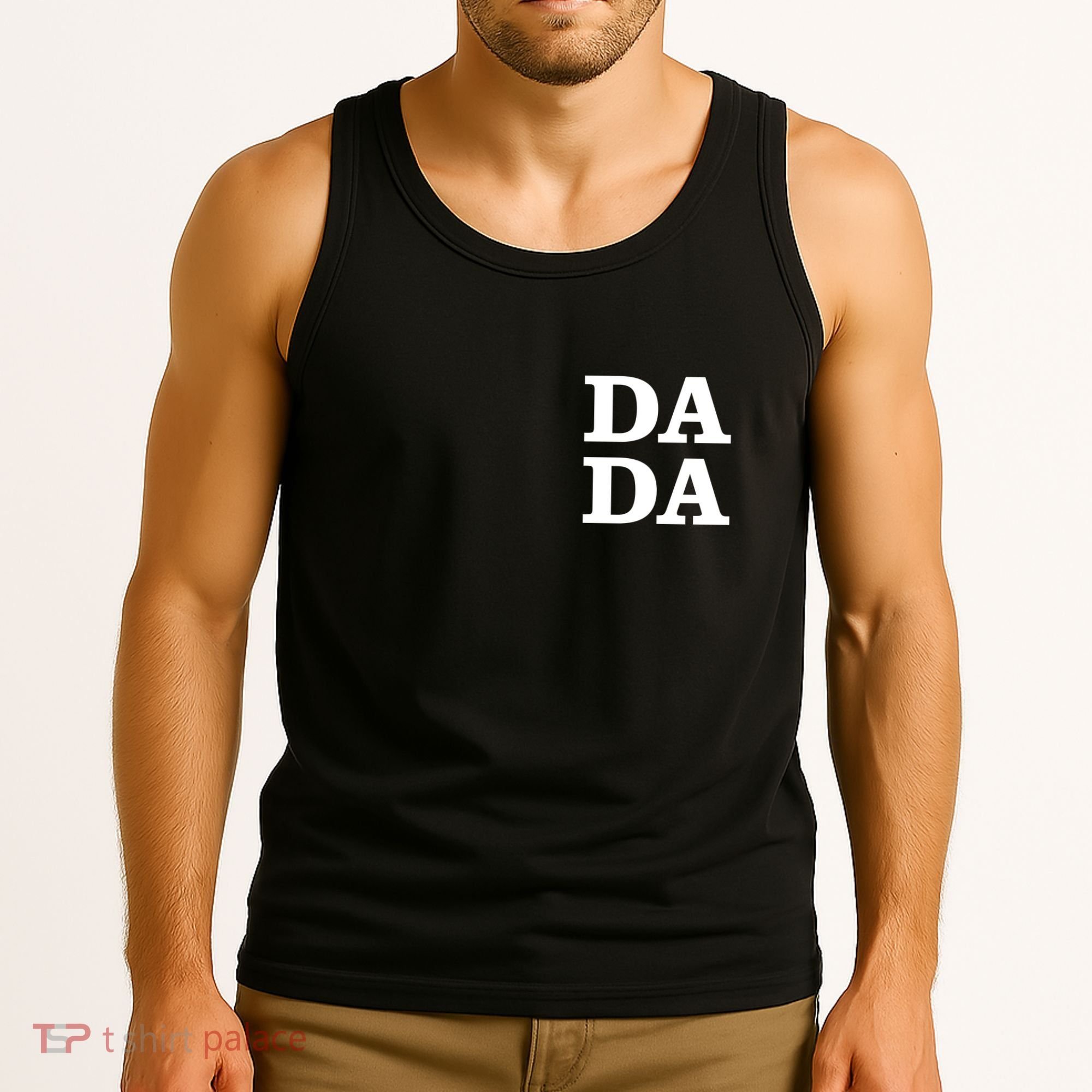 Da Da Dad Pocket Logo Fathers Day Tank Top