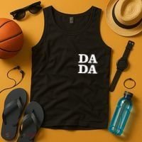 Da Da Dad Pocket Logo Fathers Day Tank Top thumb 4