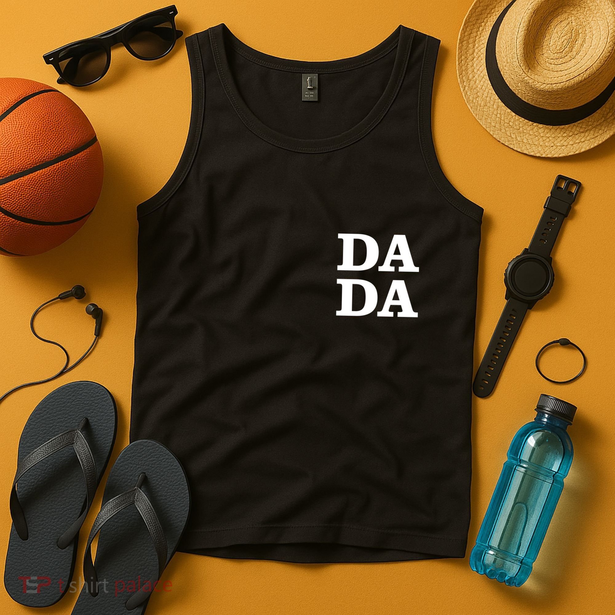 Da Da Dad Pocket Logo Fathers Day Tank Top