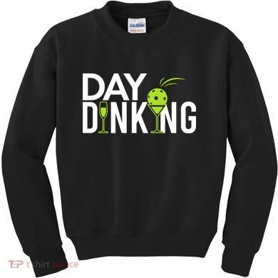 Day Dinking Drinking Pickleball Kids Sweatshirt